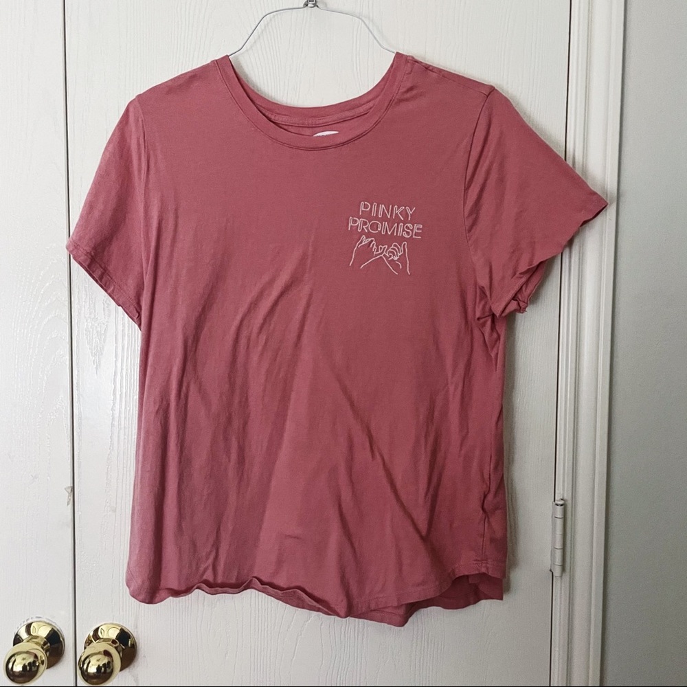 OLDNAVY PINK PINKY PROMISE TEE